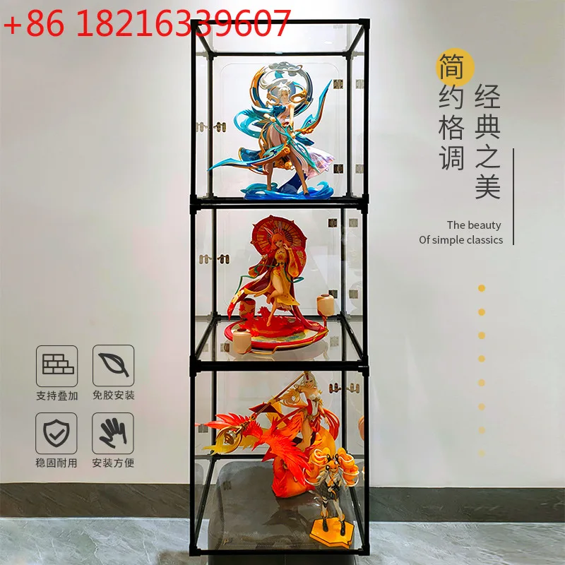 YAO figure storage transparent box dust cover acrylic building block display cabinet