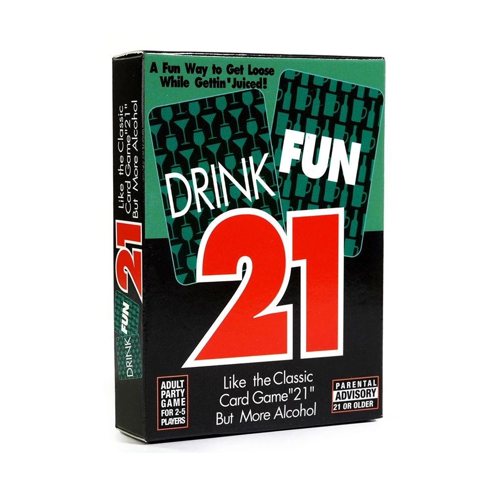 

56pcs/deck Drink Fun 21 Card Game Hilarious Drinking Game Cards Like Classic Card Game 21 But More Alcohol Adults Christmas Gift