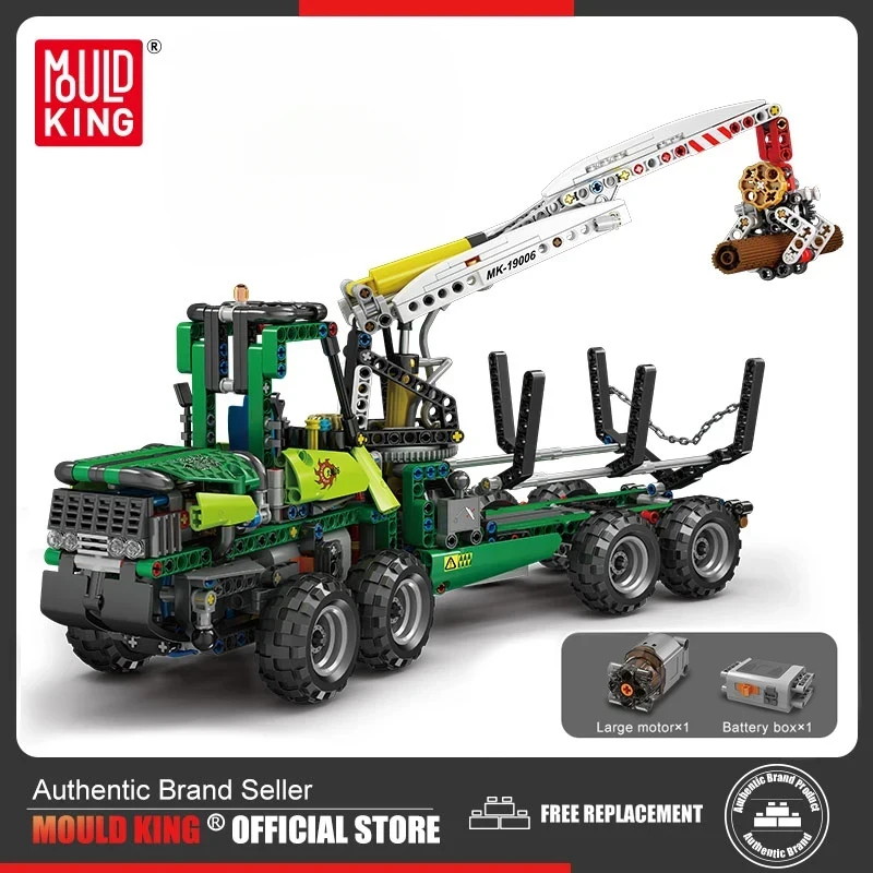 

MOULD KING 19006 Technical Building Blocks The APP Pneumatic Forest Machine Truck MOC-32456 model Toys For Kids Christmas Gifts