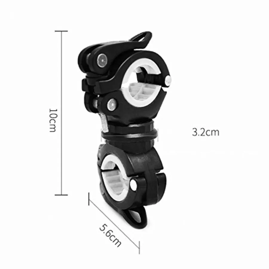 3 Pack Bike Flashlight Holder, Mount Bicycle Bracket Flashlight Holder Mounting Torch Clip 360 Degree Rotation