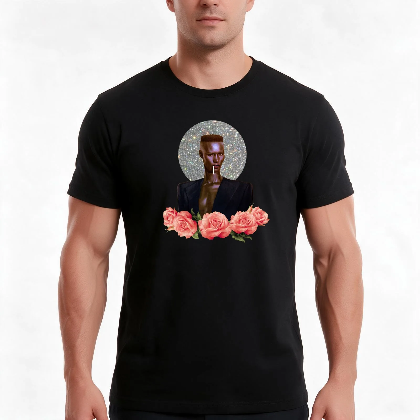 grace T-Shirt, Summer Casual Cotton Tee, Oversized Streetwear Tops, Vintage Graphic Print, Loose Fit Short Sleeve, 100% Cotton