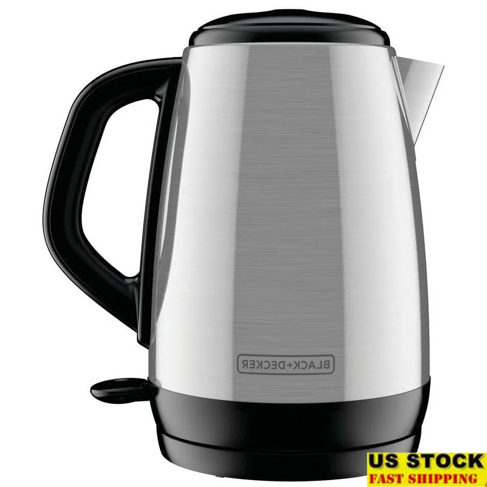 

1.7L Electric Cordless Kettle Stainless Steel Rapid Boil Auto Shutoff 360 Swivel Base Durable Design Easy Handling