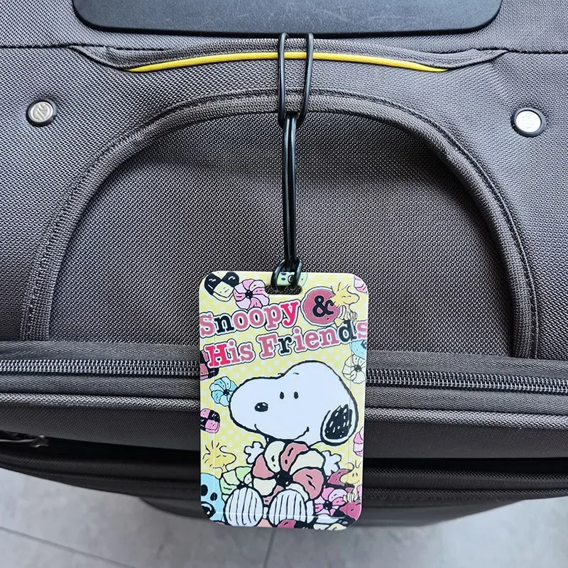 Snoopy Luggage Tags Cartoon Portable Luggage Tag Suitcase Identifier Label BoardingTag Name ID Address Holder Travel Accessorie