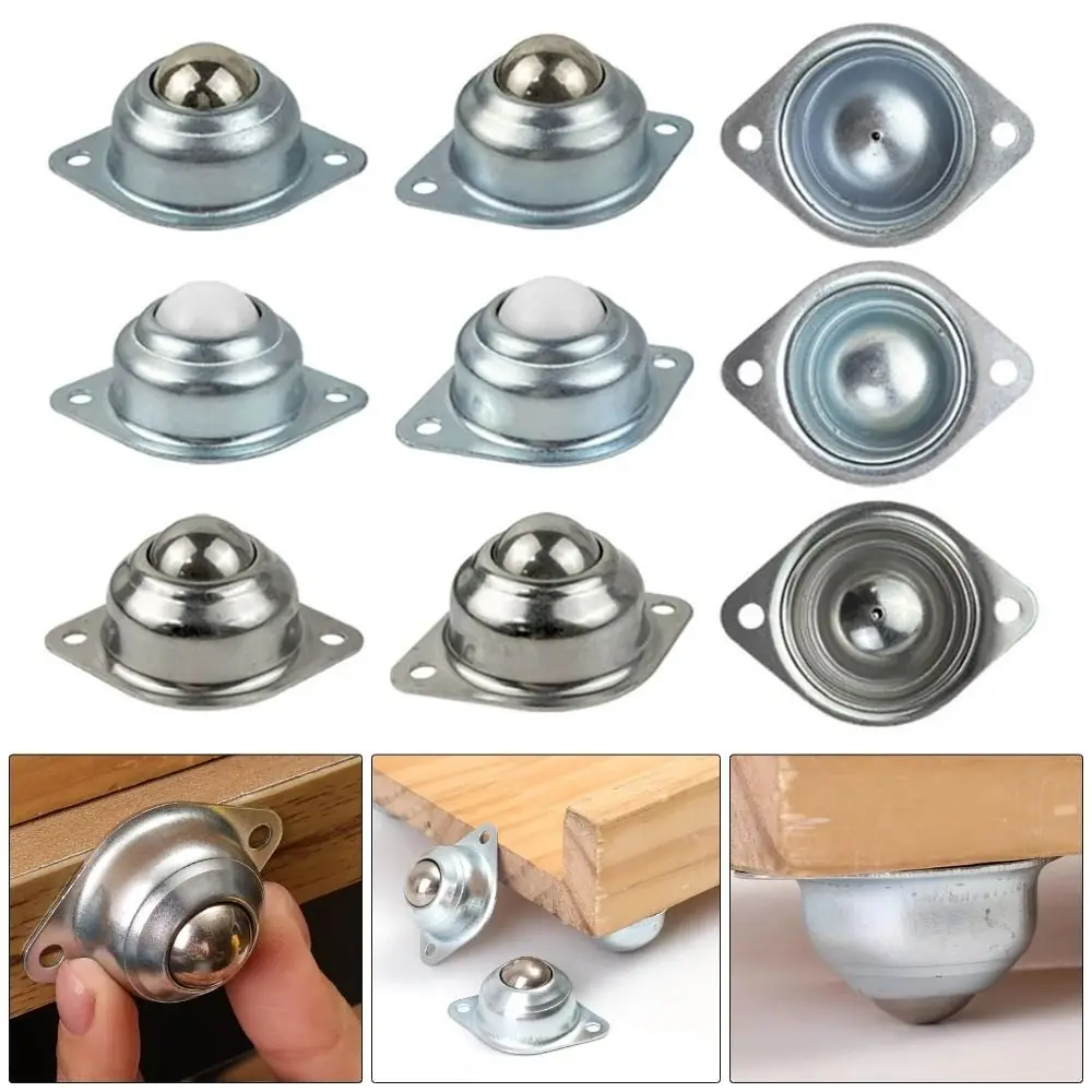 1Pcs CY-15A CY-25A Swivel Ball Caster Wheel Galvanized Nickel Plated Roller Ball Transfer Unit Metal Mounting Plate