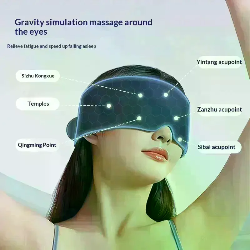 Ultra Light Gravity Weighted Eye Mask Skin-Friendly Double-sided Light Blocking Soft Breathable Sleep Aid