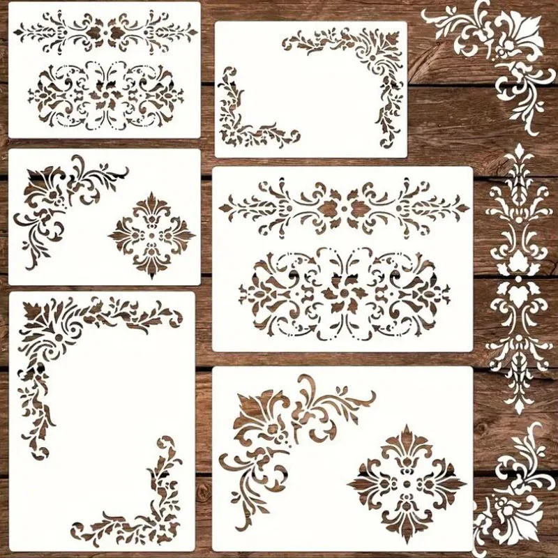 29.7*21cm Mandala Theme Stencil PET Hollow Leak Printing Board DIY Layering Furniture Wall Painting Template Decoration Reusable