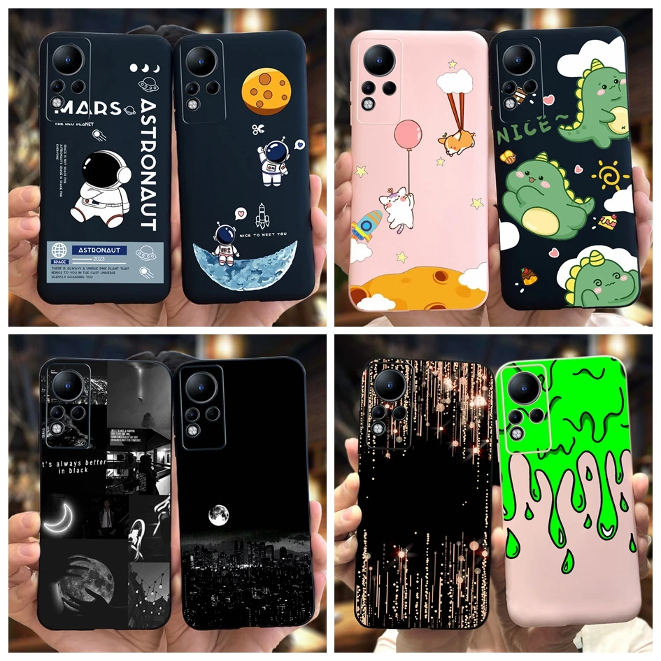 For Infinix Note 11 Case X663 X663B Back Cover Lovely Astronaut Silicone Soft TPU Phone Case For Infinix Note 12 G88 Note11 Capa