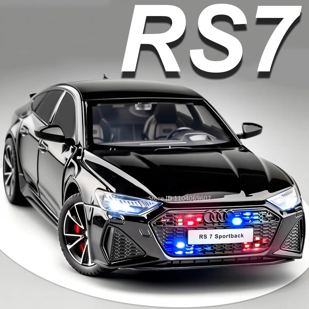 1:24 RS7 A6L لعبة مجسمة مصغرة سيارات سبيكة دييكاست الصوت ضوء الأبواب مفتوحة التراجع امتصاص الصدمات حلية للأطفال هدايا