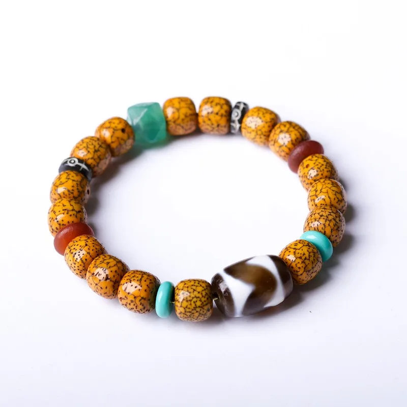 2026 Cracked Old Xingyue Bodhi Seed Bracelet Tibetan Style Dzi Bead Bracelet for Men and Women Gifts