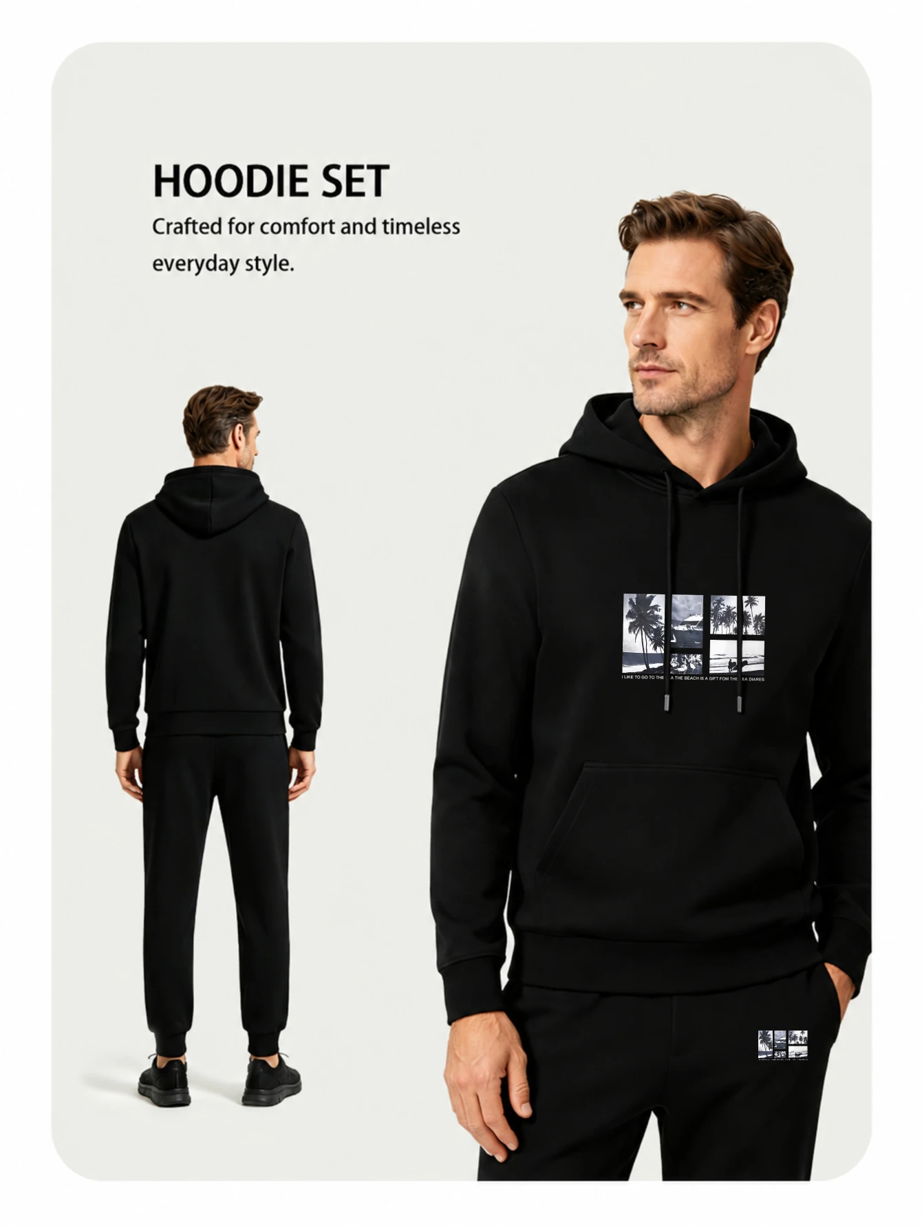 Streetwear Hoodie - 2026 Autumn Winter Men Hoodie Sweatpants