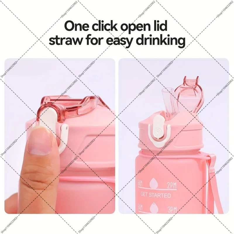 750ML KPop Demon Hunteres Bottiglia d'acqua carina con cannuccia Cartoon Anime Modello stampato Bottiglie sportive all'aperto Regalo per feste di compleanno
