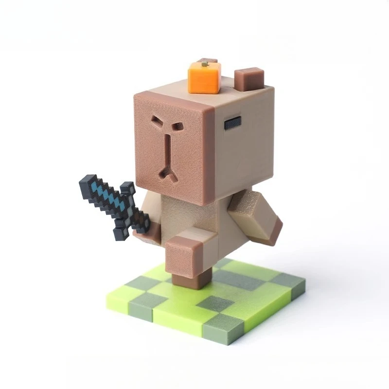 

square dolphin original 3D printing pixel doll desktop ornament
