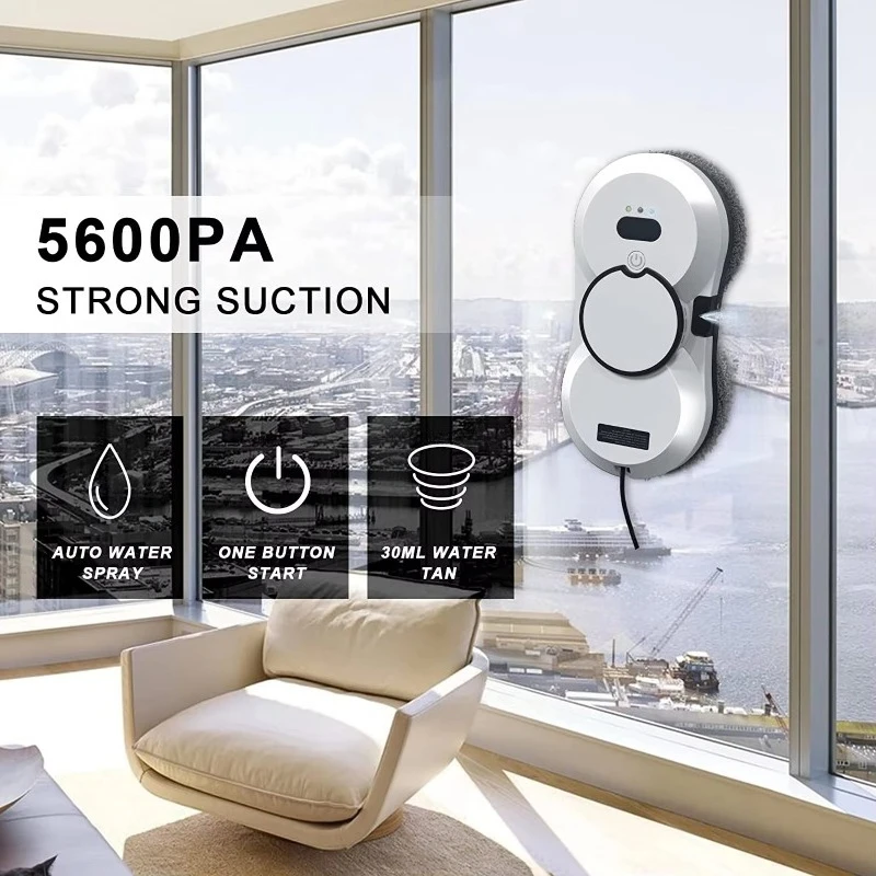 

with Auto Water Spray Window Vacuum Cleaner Smart Glass Cleaning Robotic Intelligent Automatic Cleaner Robot