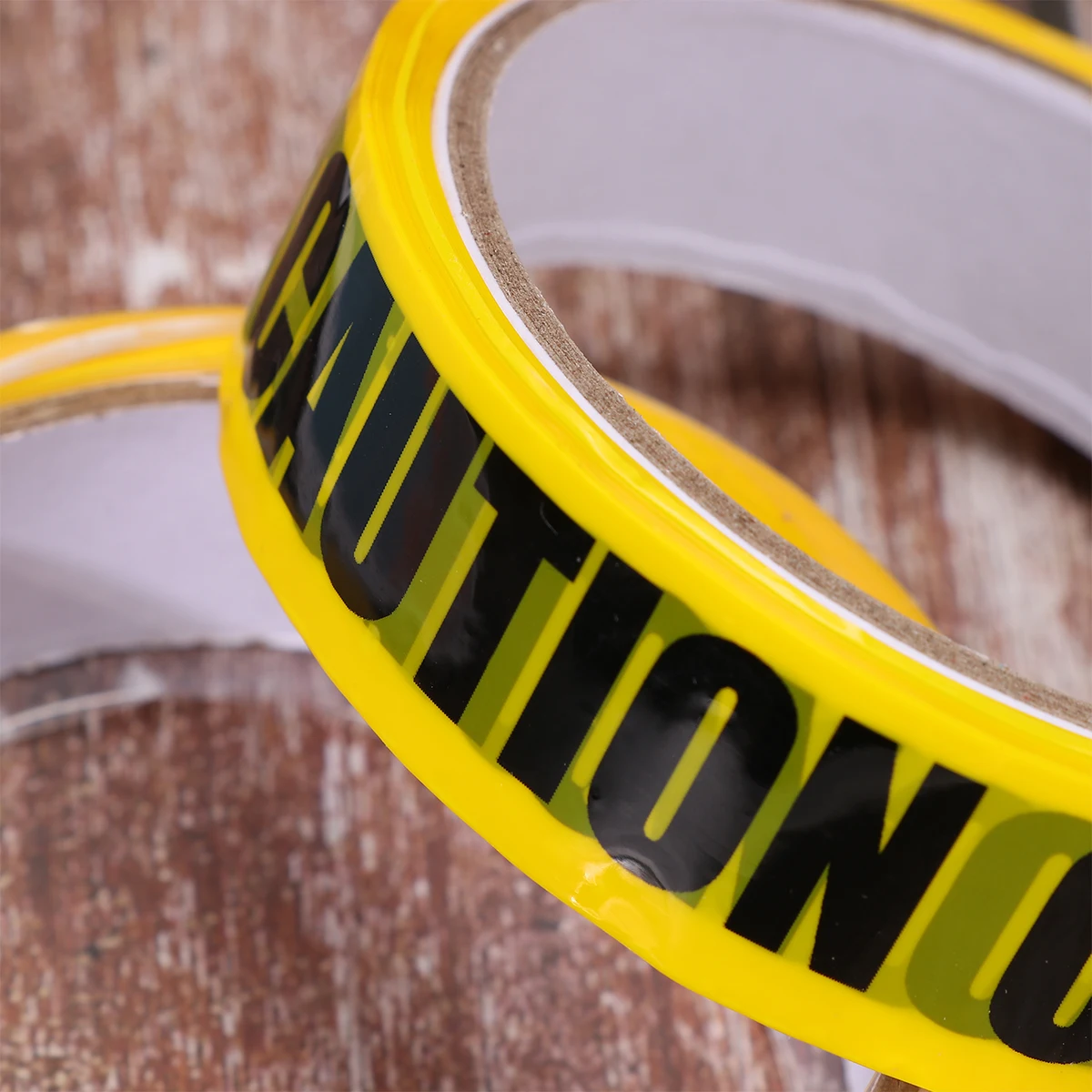 Safety Warning Tape Caution Strong Adhesive Decorate Heavy Duty Double Sided Masking Yellow Black Bright Contrast Construction