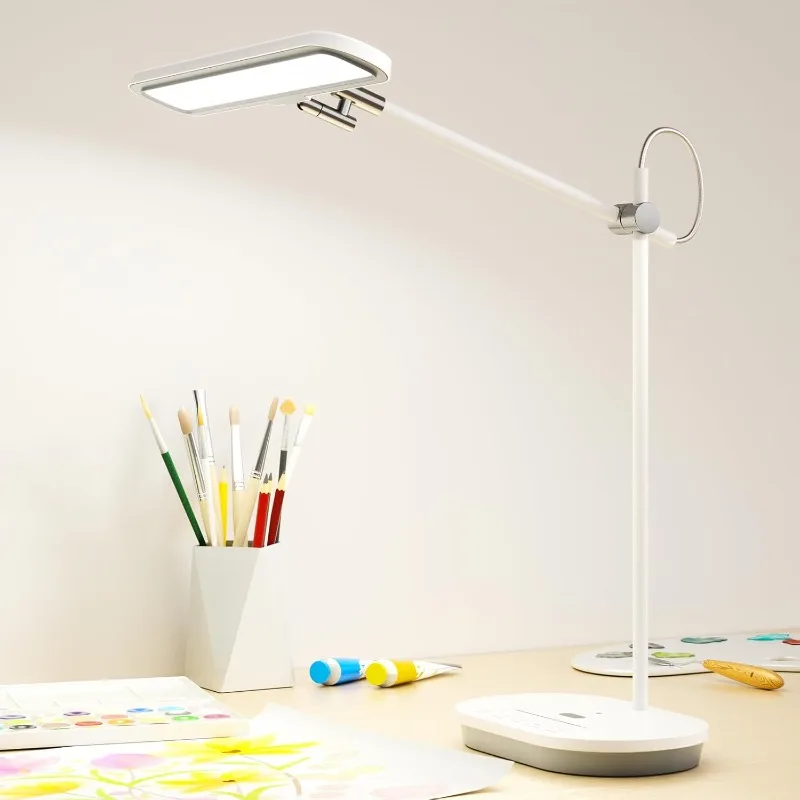 

LED Desk Lamp with CRI 98, Advanced Eye-Caring Bright Desk Light for Crafting, Home Office & Kids Studying, Multi-Angle Adjustab