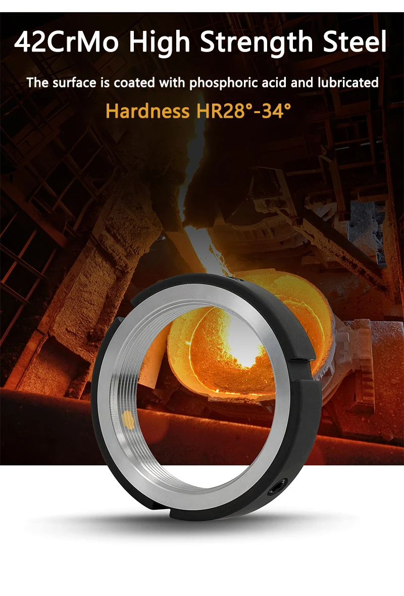 1 قطعة M6-M56 الدقة R-نوع قفل الجوز المتداول حبة رمح الرئيسي رمح قفل الجوز الصلب منع عودة الجولة المكسرات الملعب 0.5-2 مللي متر