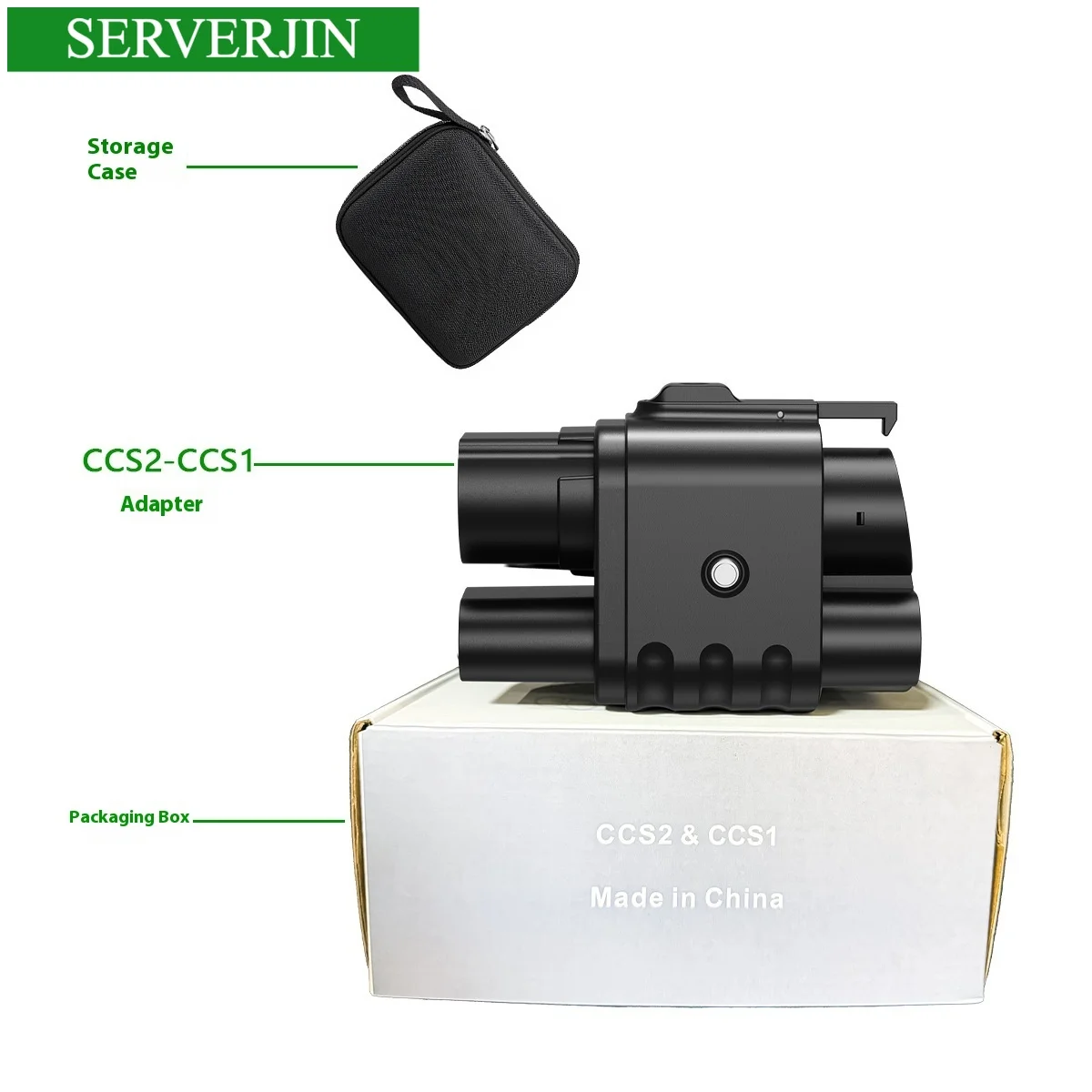 Adaptor Eropa CCS2 KE CCS1 AC + DC adaptor dua-dalam-satu AC dan DC