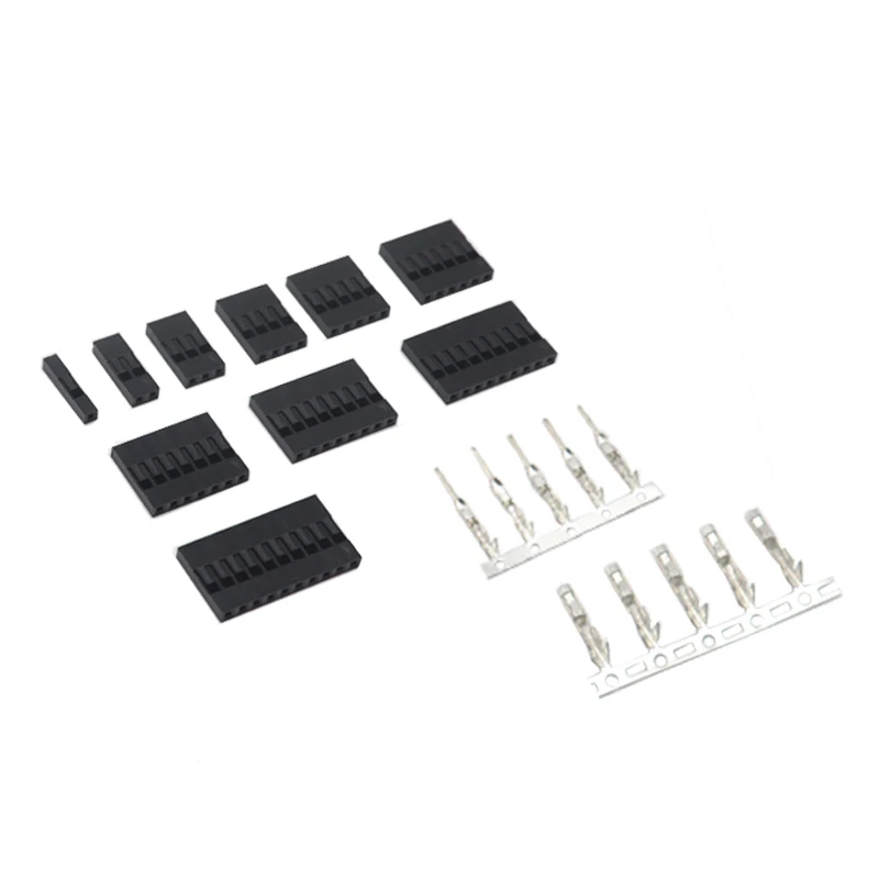 【50-10PCS】2.54mm Dupont Connector 2.54 Single Row Plastic Shell Plug 1P 2P 3P 4P 5P 6P 7P 8P 9P 10P With Female Terminal - Image 3