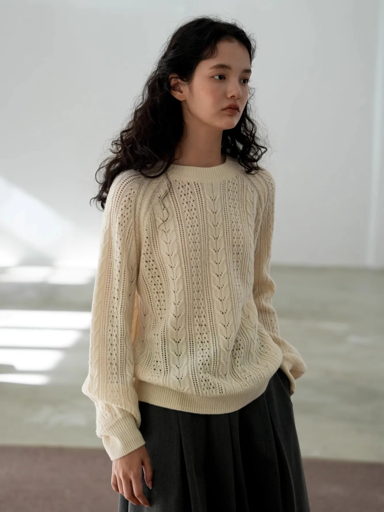 

DailyCloset Premium Woolen Knitted Sweater Women's Hollow out Turtlene Twist Flower Design Long Sve Regular Fit Commute ...