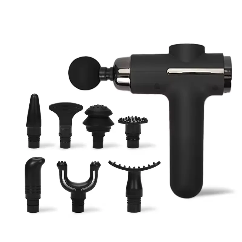 12 Speed Level Deep Tissue Massage Gun Muscle Percussion Back Neck Head Handheld Hammer Massager Gun with 8 Heads