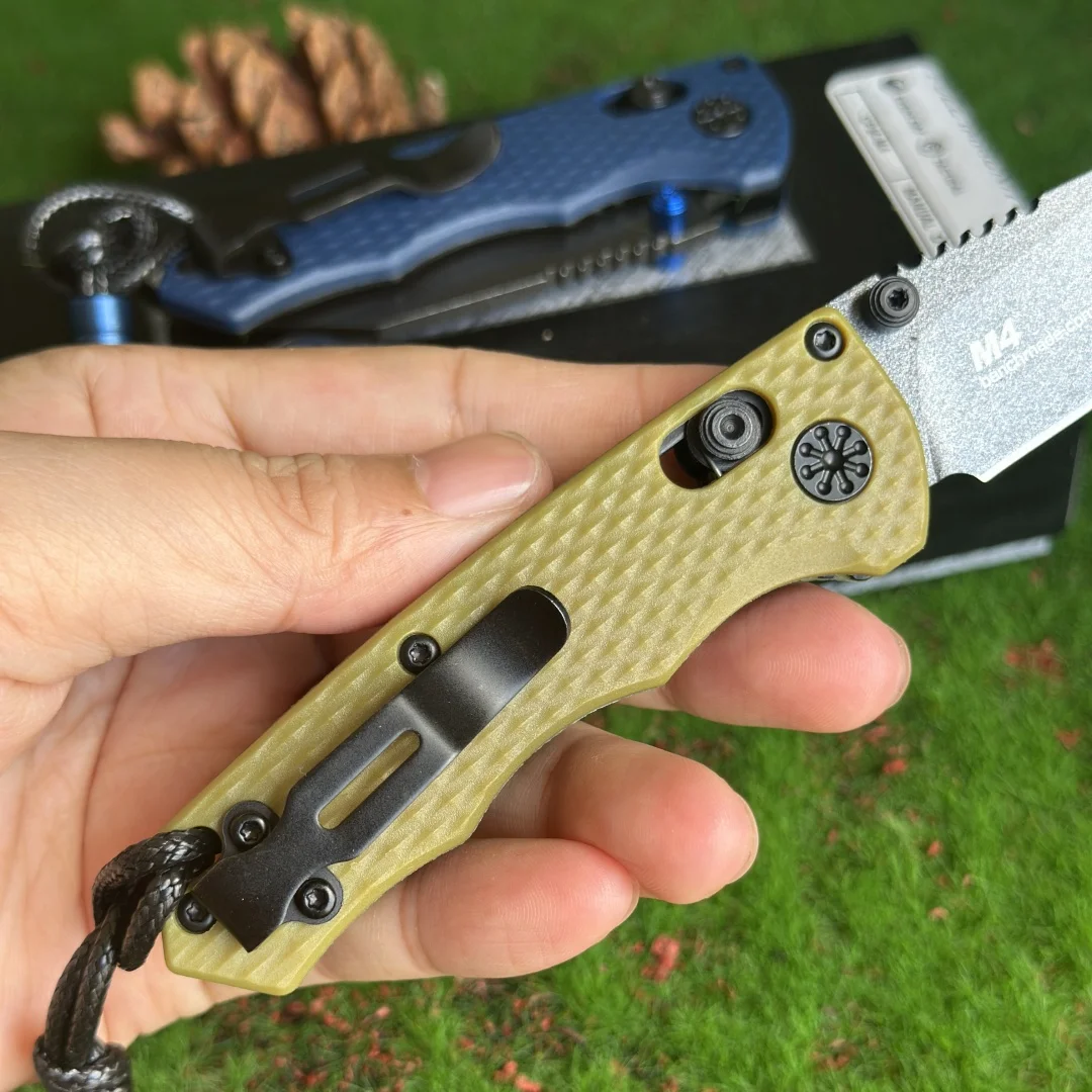 BM290 나이프 - 접이식 칼, 포켓 나이프, 나일론 섬유 미끄럼 방지 손잡이, 낚시, 하이킹, 생존용, 남녀 선물용