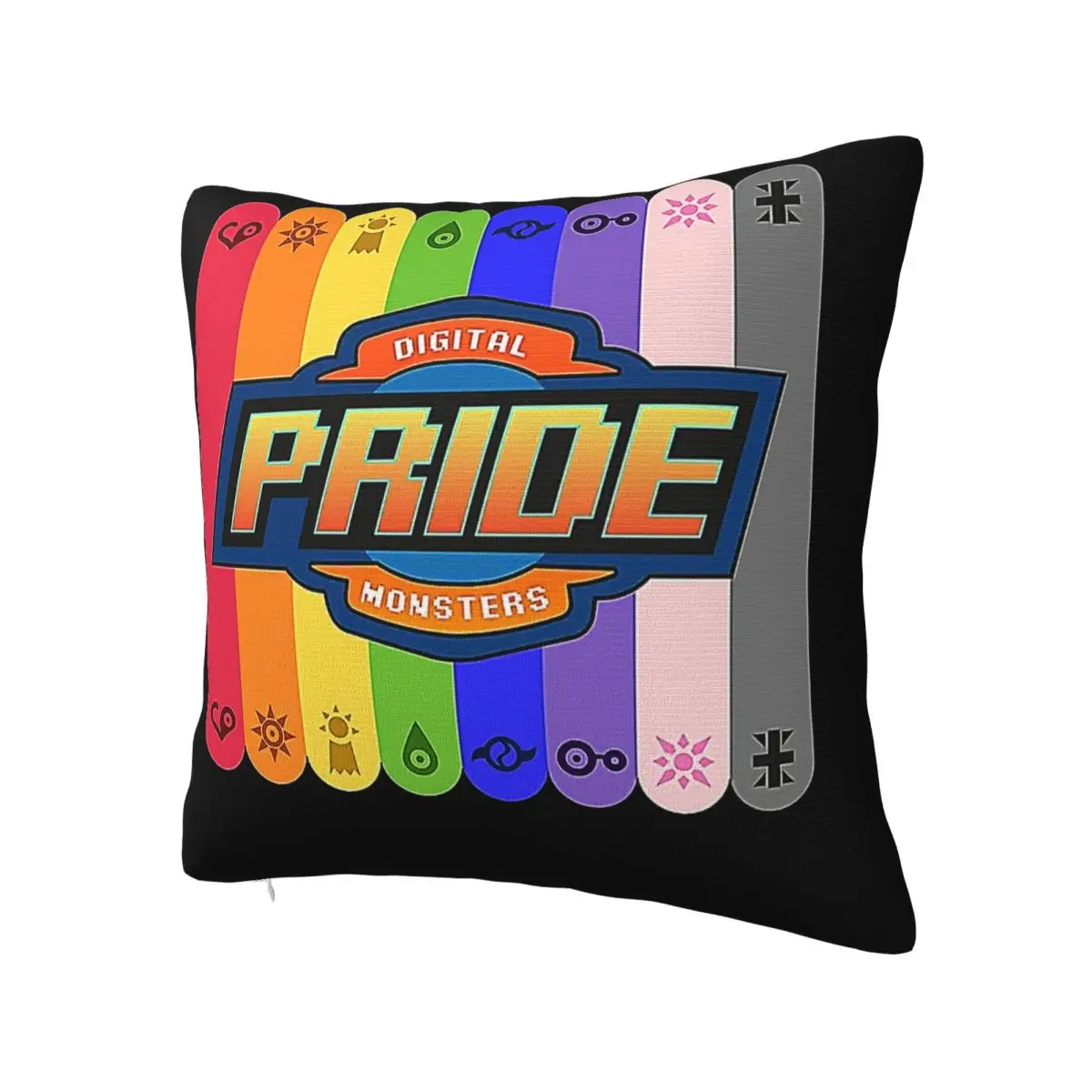 Digimoned Pride White Square pillow