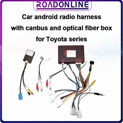 Car Stereo Wire Harness Power Cable Adapter Decoder Canbus Box For TOYOTA Original High Configuration Models