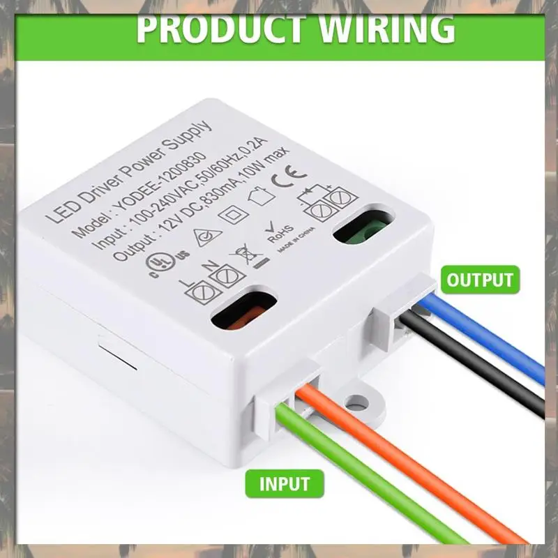 محول LED جديد A70U 12 فولت/تيار مستمر، محول صغير 0-10 وات، محرك إمداد الطاقة، محول إلكتروني لأضواء LED 12 فولت وإضاءة LED