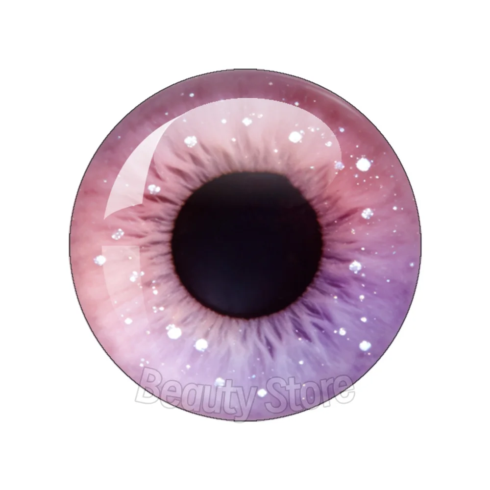 12pcs Sweet Series Glass Eye Chip Round Cabochon 10MM-40MM Handmade Girl Toy Drop Glue Eye Pupil DIY Blyth BJD Doll Accessory