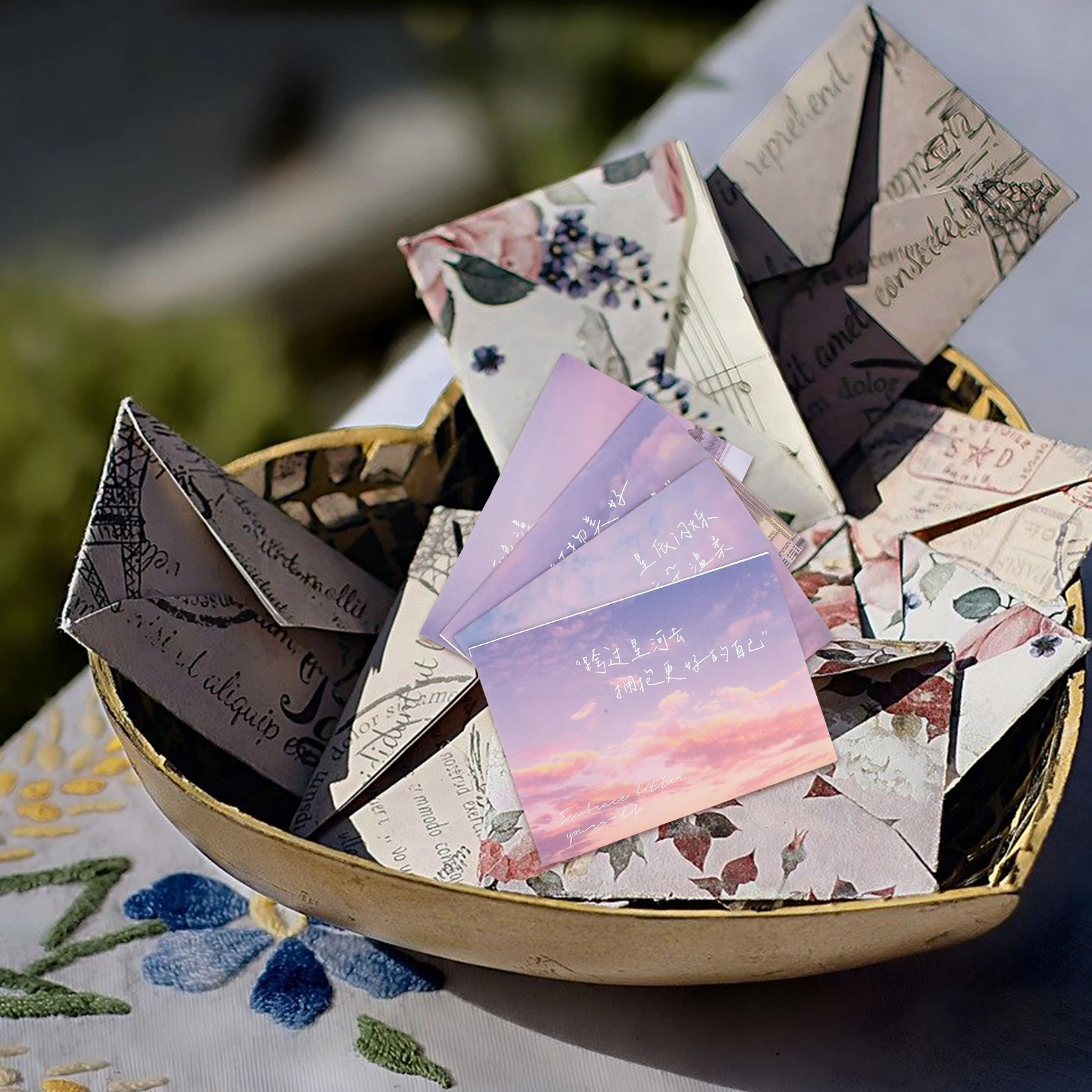 1 set 1 Set Letter Kit Handmade Style Notepad Decorative Writing Paper Stationery Supply Creative Envelope Set Vintage Blank