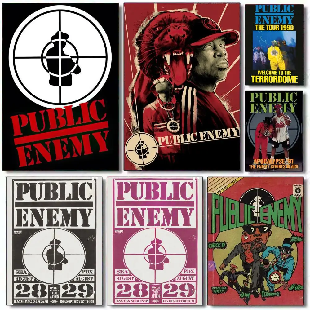 Public Enemy Fear of a Black Planet Poster Self-adhesive Painting with prints Home bedroom living room decoration