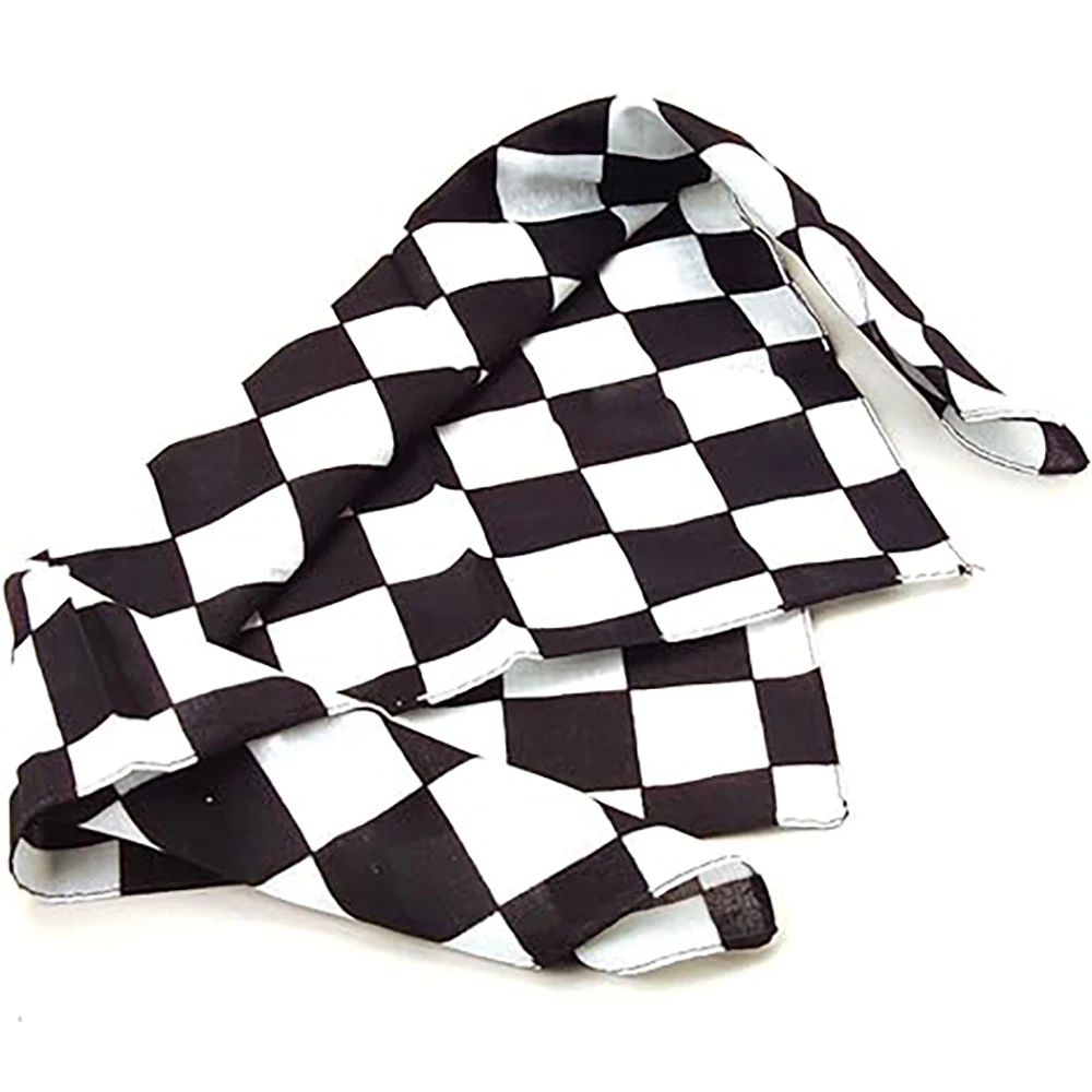 5 Styles Racing Checkered Flag Bandana Unisex Outdoor Sports Face Mask Multi Use Plaid Square Headband Neck Wrap Cycling Scarf