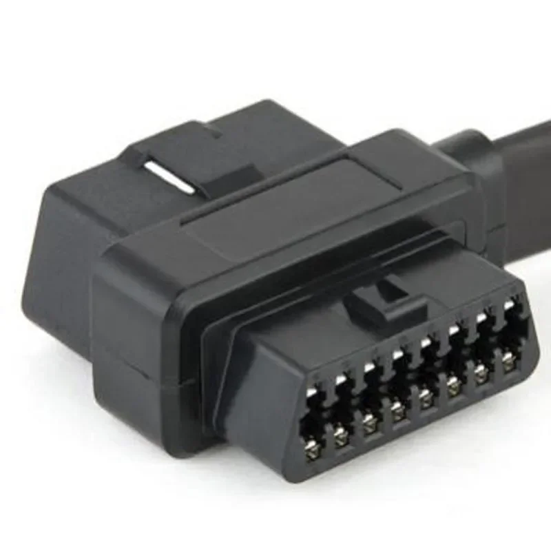 Obd2 تمديد كابل 100 سنتيمتر/60 سنتيمتر/30 سنتيمتر 1 إلى 2 الفاصل سلك obd2 الماسح الضوئي موسع موصل محول ذكر إلى أنثى L على شكل الكوع
