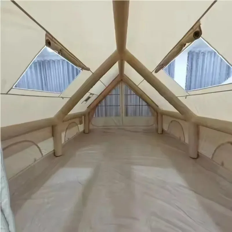 Customized 12 ㎡ Luxury Outdoor Rainproof Camping Oxford Fabric House Inflatable Air Tent