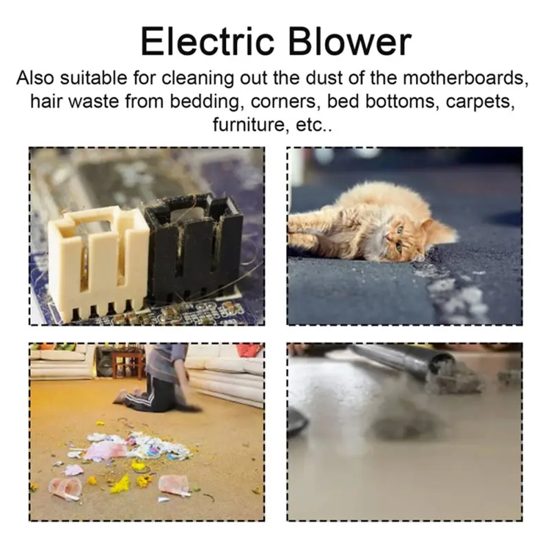 

【EFFICIENT 】2 In 1 Cordless Electric Air Blower Handheld Computer Dust Collector Cordless Electric Blower Handheld Leaf Blower