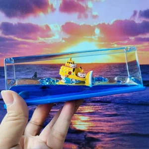 Indo Feliz Navio Pirata Líquido Fluido, Mil Barco Ensolarado, Drift Barcos, Decorações De Sala De Estar, Presentes, 1 Pc 8 principais vendas flutuante nautico - №5