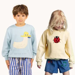 Boys Graphic Sweatshrits 2026 Spring Cotton Tops for Girls Long Sleeve Children Pullovers Cartoon Toddler Outerwear Kids Hoodies