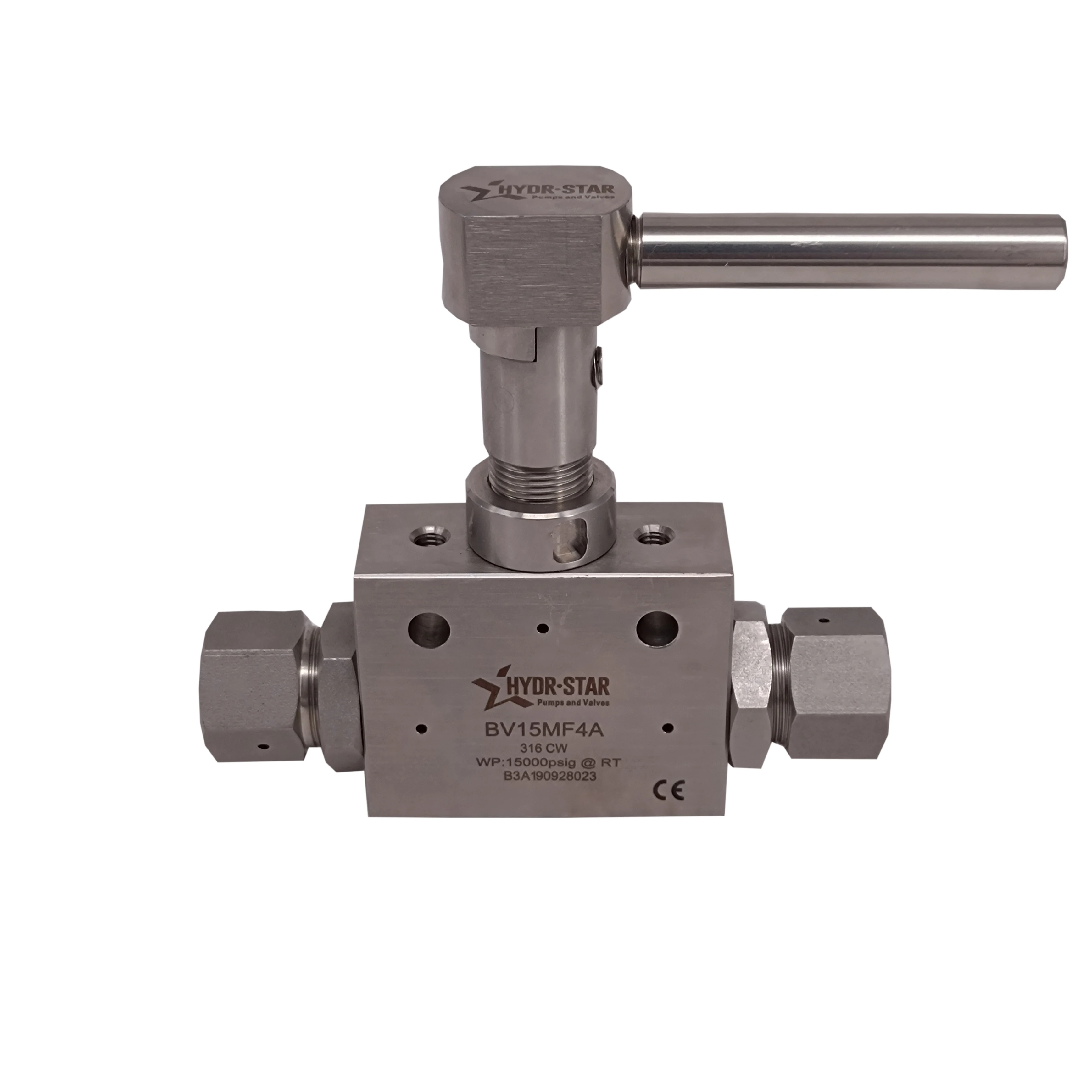 PEEK Soft Seat 2 Way Straight 3 Way manual Ball Valve 316 Stainless Steel HYDR-STAR Ball VALVES General MF 9 9/16''