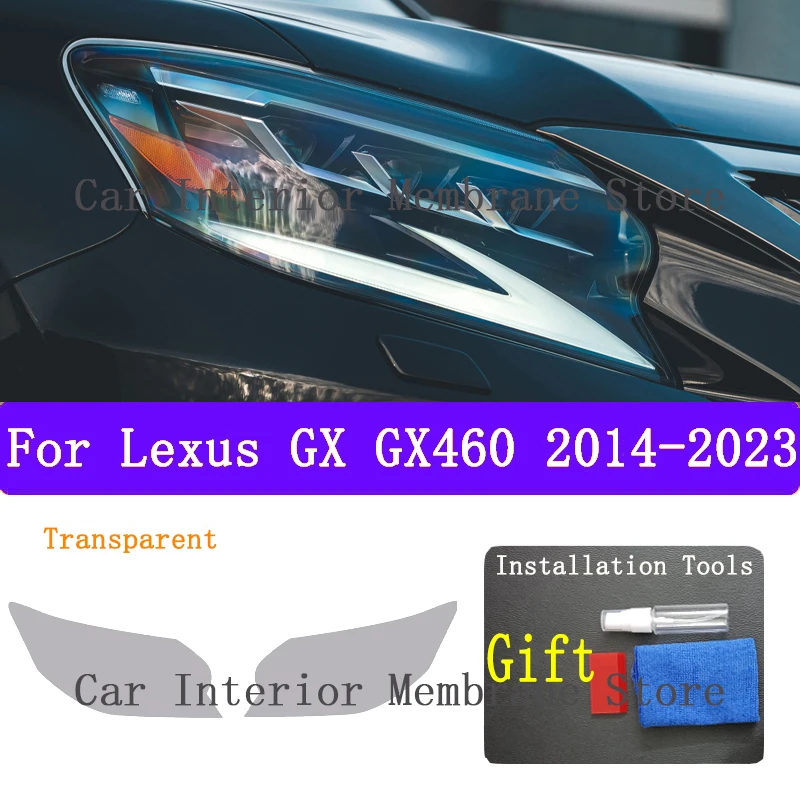 

For Lexus GX GX460 2014-2023 Car Exterior Headlight Anti-scratch Front Lamp Tint TPU Protective Film Cover Accessories