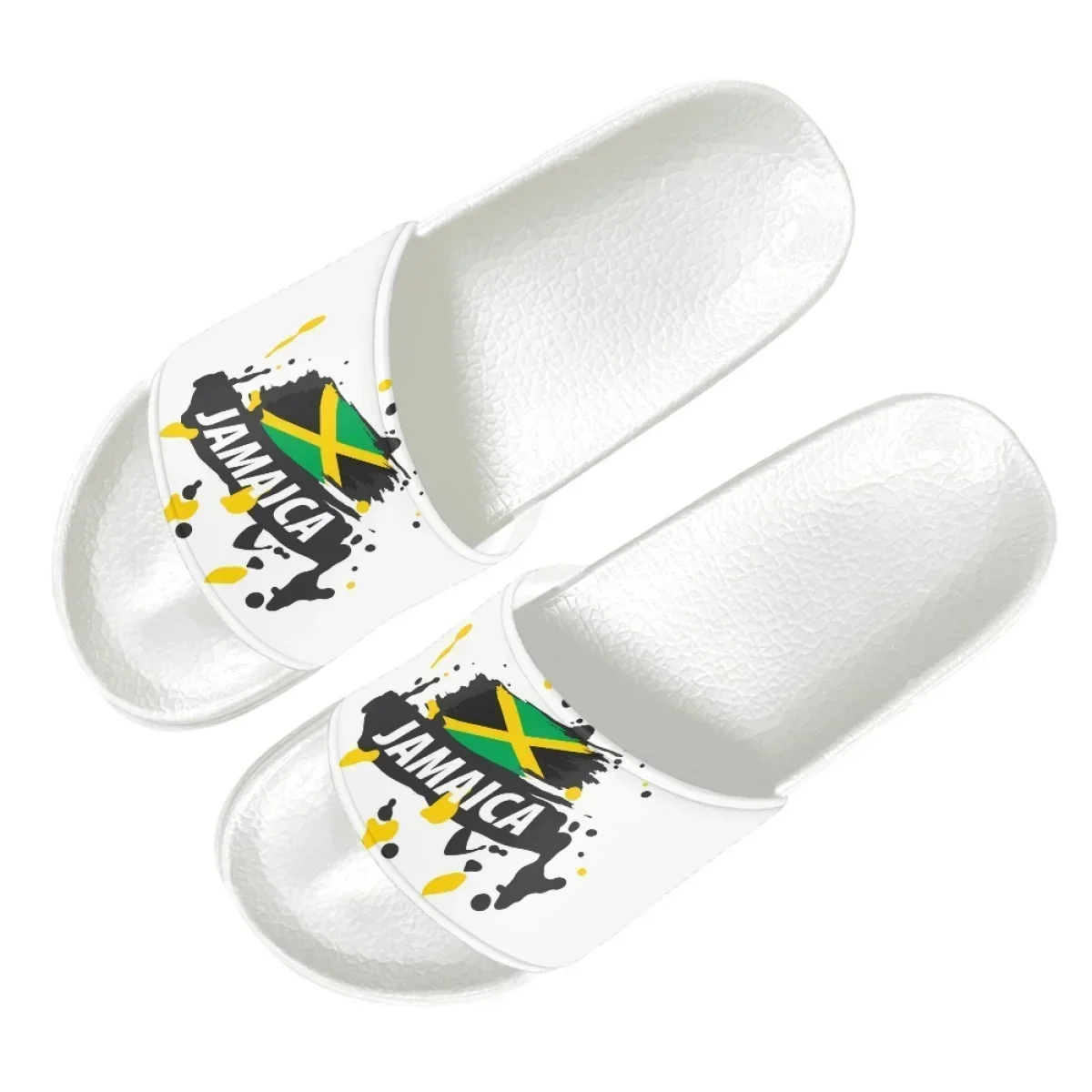

Art Design Jamaica Flag Print Women's Slippers Summer EVA Lightweight Non-slip Slippers Couple Outdoor Beach Wading Flat Sandals