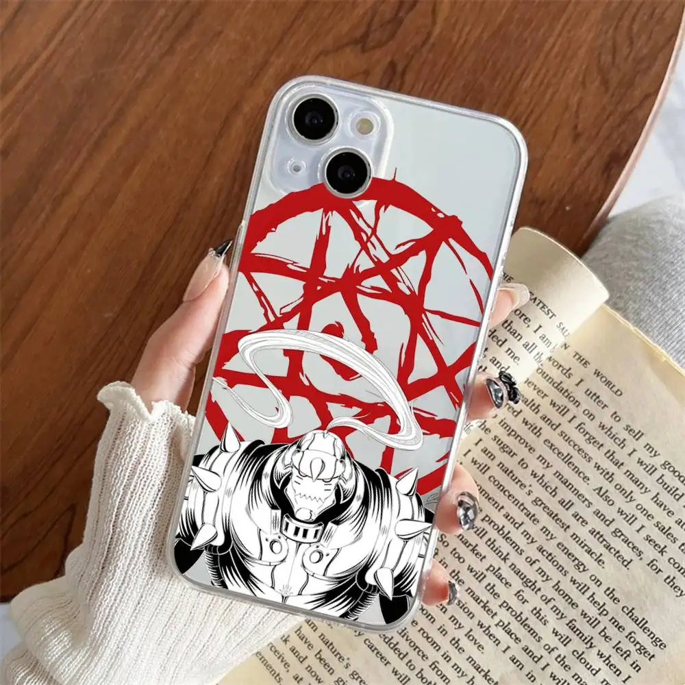 1pc F-Fullmetal AlchemistS Phone Case Transparent For IPhone 17 16 15 14 13 12 11 PRO MAX PLUS Mini Soft Skin-friendly Cover
