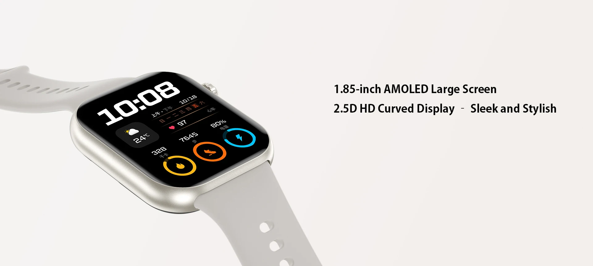 ساعة Honor Choice ROSSINI الذكية الأصلية 2i 1.85 بوصة AMOLED، بطارية 14 يومًا، مراقب معدل ضربات القلب على مدار 24/7، مكالمة بلوتوث، IP68