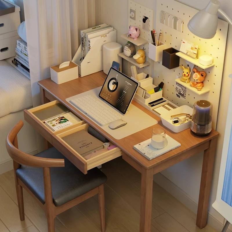

Solid wood desk home simple office computer table rectangular bedroom student study table