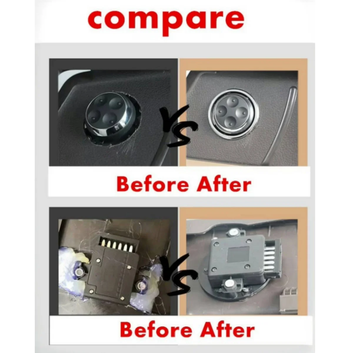 Automobiles interior round switches cover Panel Mould fix plate parts for car seat 4 way massager/lumbar Decoration Emble switch