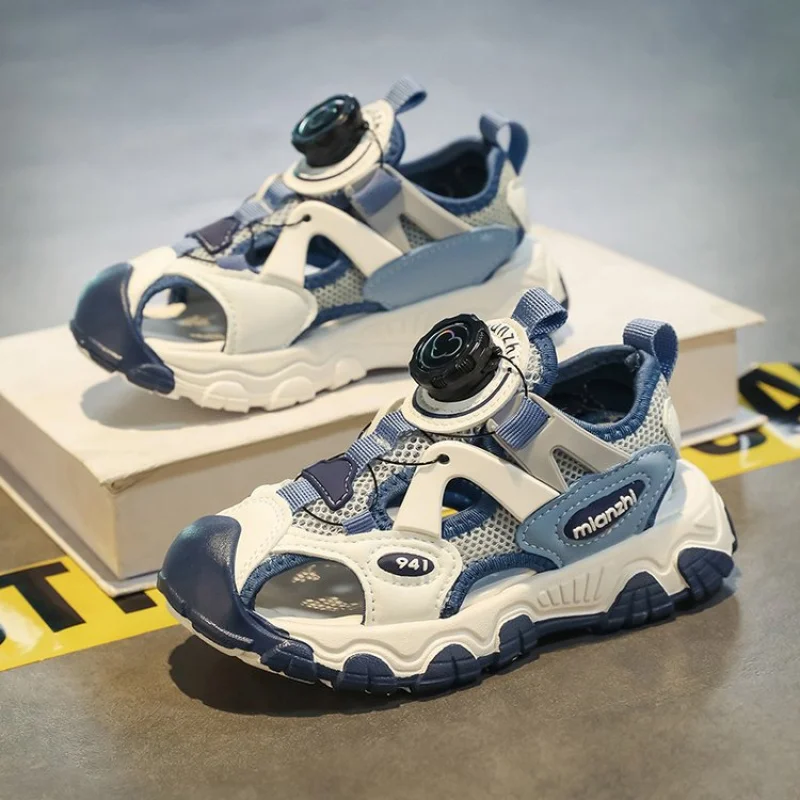 

Hollow Out Summer Sport Shoes For Children Trend Fashion Breathable Teenager Boy's Girl's Sandals Anti-slipery Barefoot Footwear