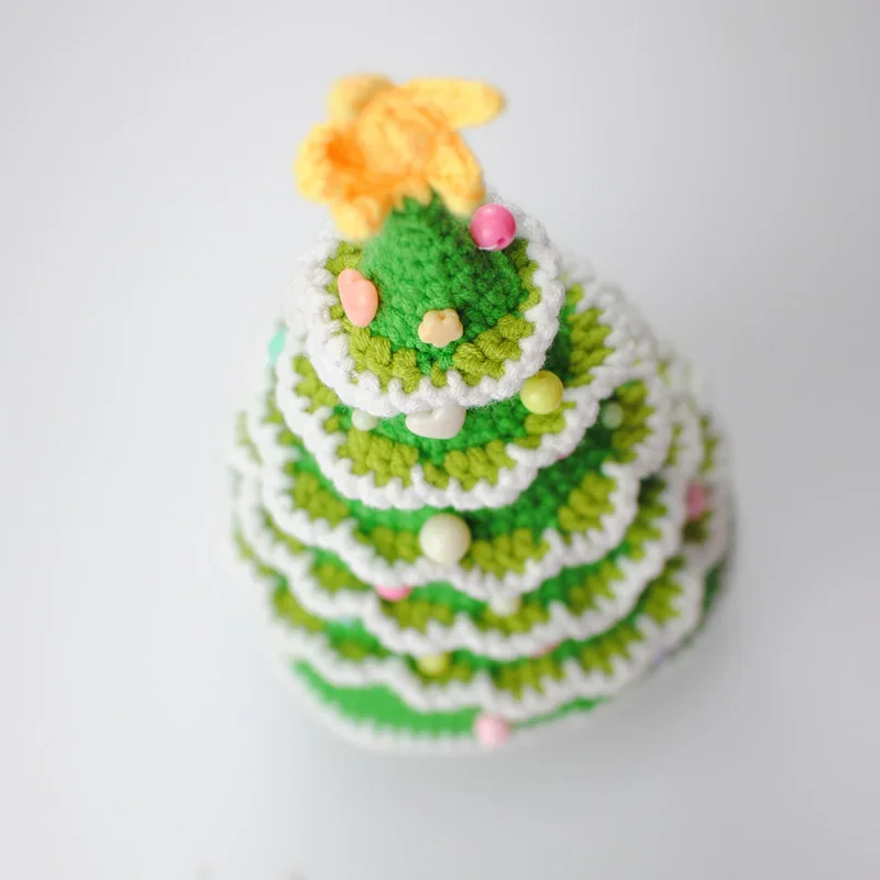 handmade crochet christmas tree and apple Window Dressing Photography Prop Handmade Knitted Toy Christmas gifts for Children