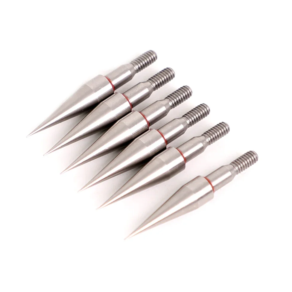 100grain Stainless Steel Screw Thread Arrow Point Archery Target Field Tips for ID6.2mm OD7.4mm Arrow Shaft Accessory
