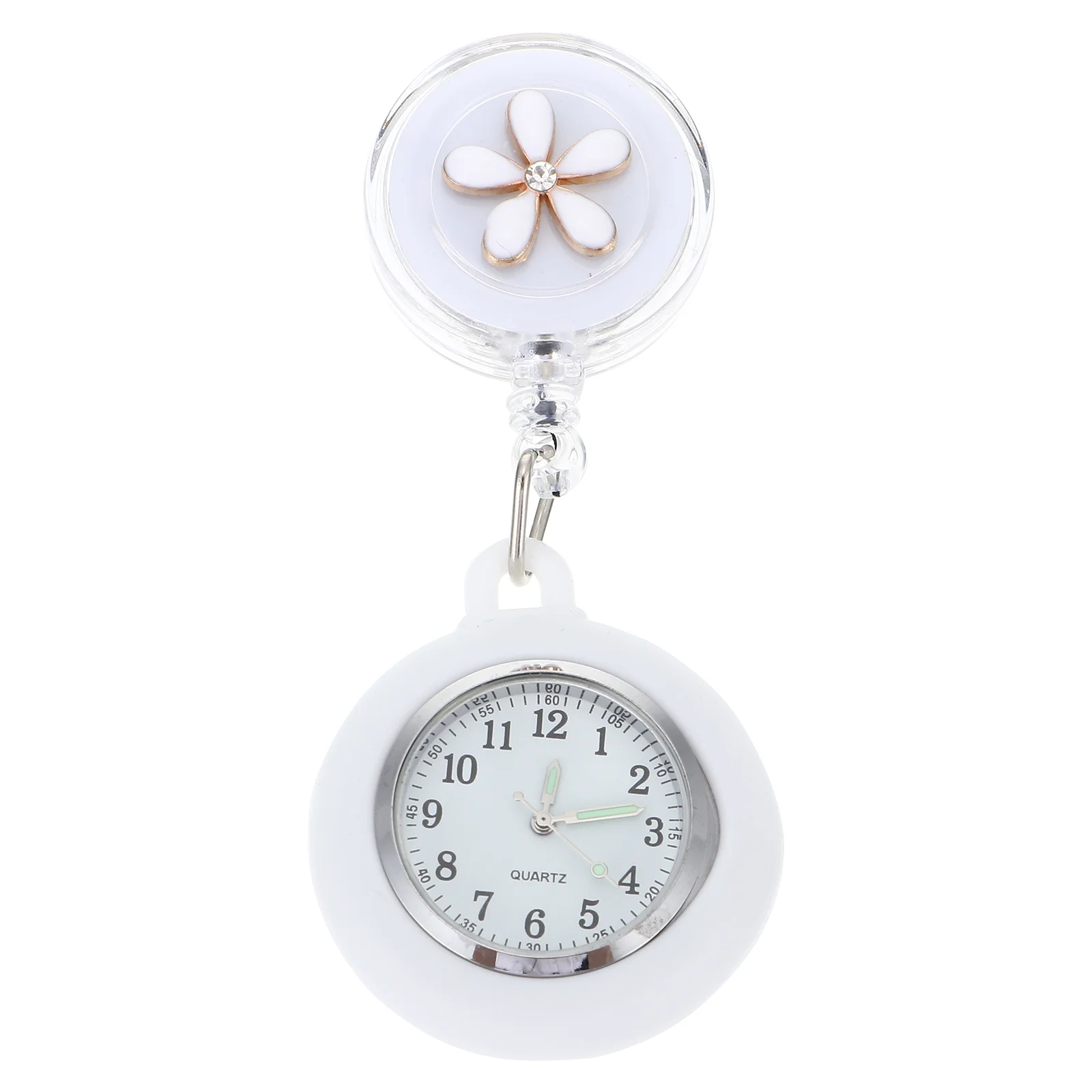 

Nurses Day Decorations Pocket Watch Ladies Gifts Watches White Zinc Alloy Girls Fob