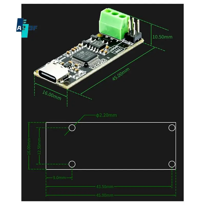 

A23F-Canable Canbus Transceiver USB To PCAN Protocol Analyzer Adapter CAN2.0 Serial Controller