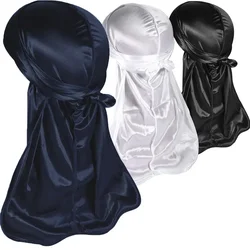 3 unids/set Durag Silky Durags Pack para hombres 360 Waves Bandana de hombre Satén Durag
